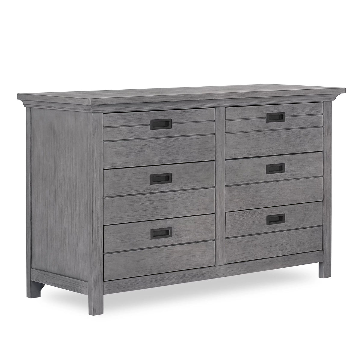 6 Drawer Double Dresser Rustic Gray Y836