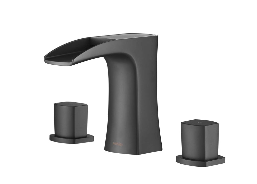Matte Black Bathroom Sink Faucet Set W531042