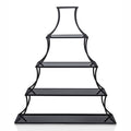 Industrial Metal 5-Shelf Bookcase in Sand Black Y221