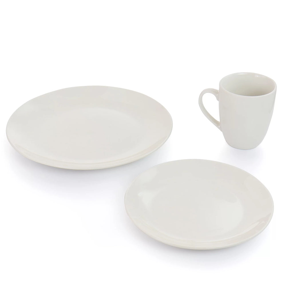32 Piece White Porcelain Dinnerware Set E50357