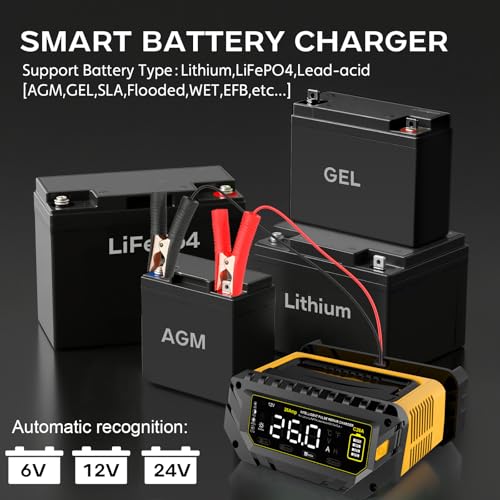 12V 24V 16-Amp Smart Battery Charger L738682