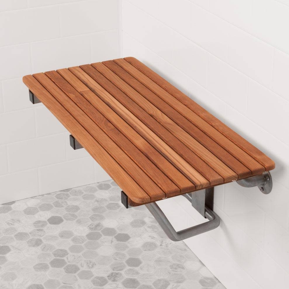 Teak Wall Mount Shower Seat 36x22 S812335