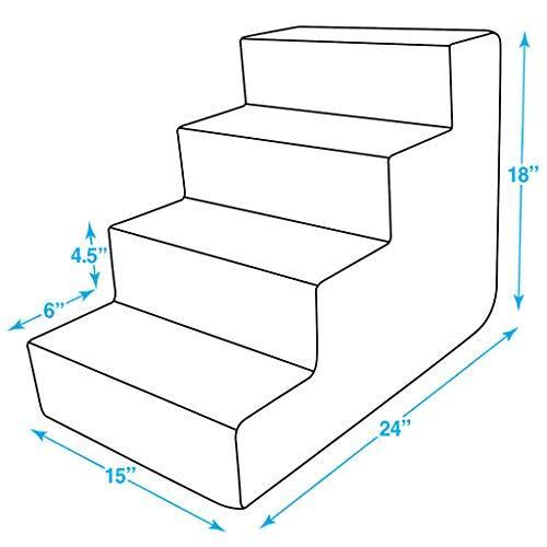 4-Step Pet Steps with CertiPUR-US Certified Foam, Ivory, 18 inch, Medium W8536