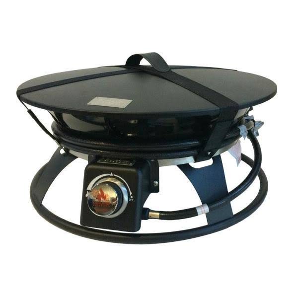 21 Inch Steel Portable Propane Fire Pit with Cover and Carry Kit K154861