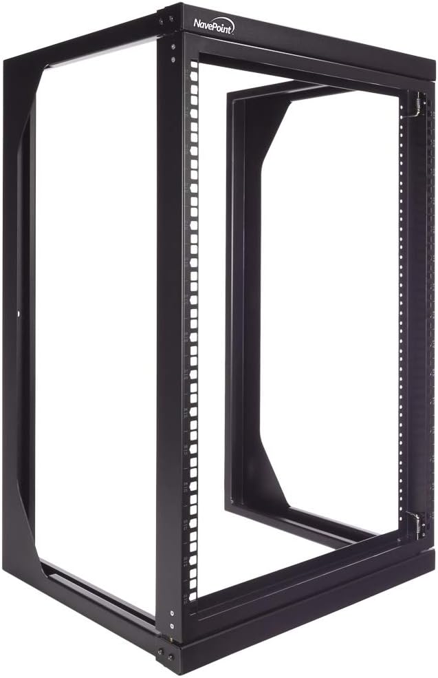 15U Wall Mount Open Frame 19 Inch Rack Black N594