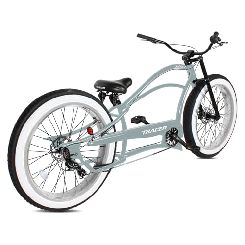 Stretch Beach Cruiser Bike with 7 Speed, Alloy Fat Rims and Fat Tires D87401