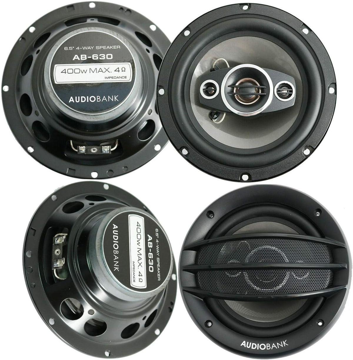 6.5-Inches 4-Way Car Audio Coaxial Speakers N591