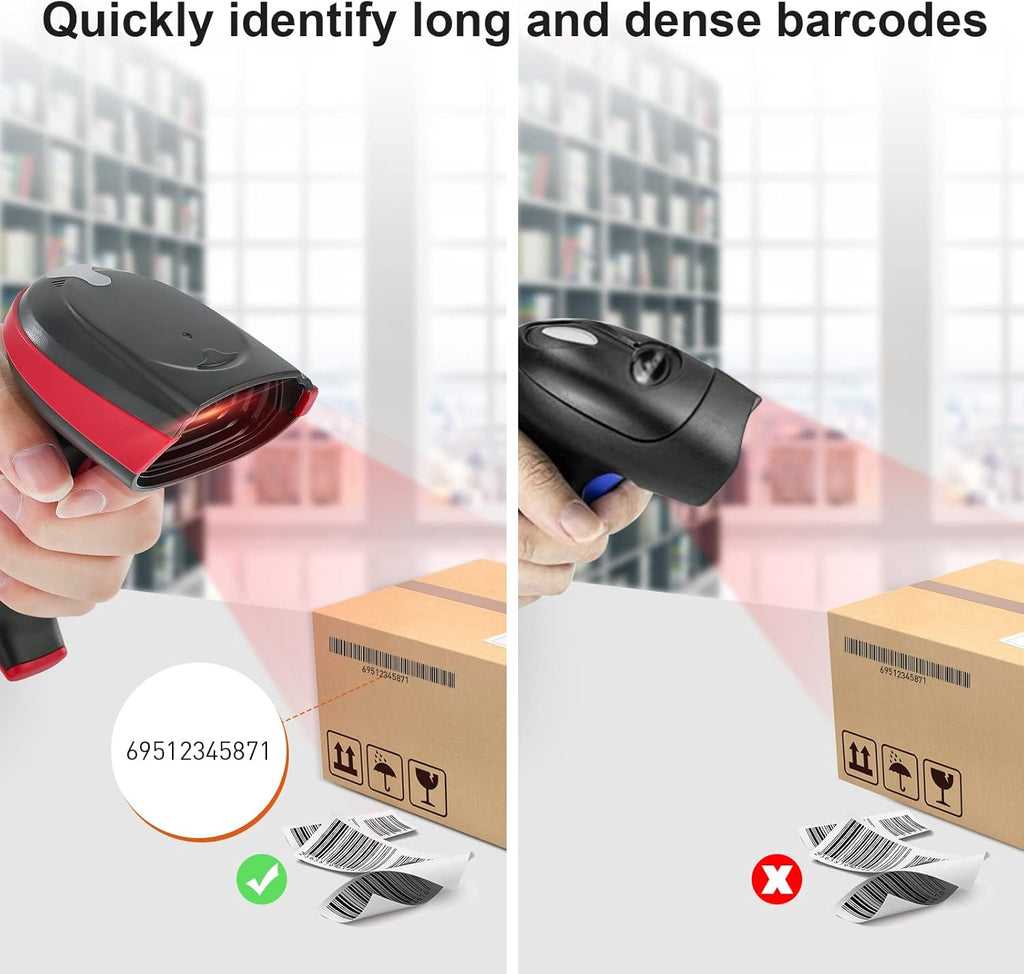 Wired 2D QR 1D Barcode Scanner with USB Cable X36316