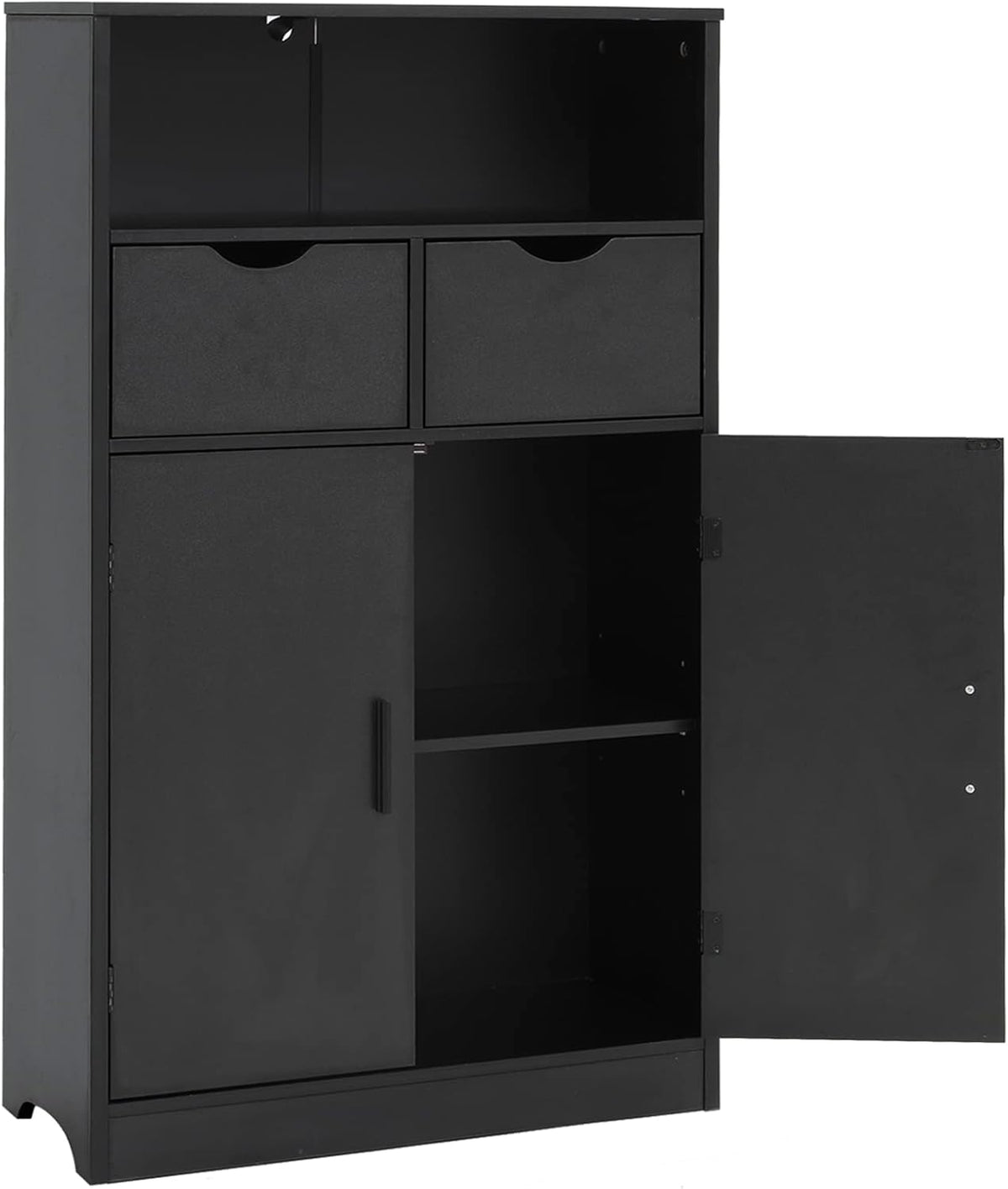 Dark Brown Storage Cabinet with 2 Drawers and 2 Shelves A261