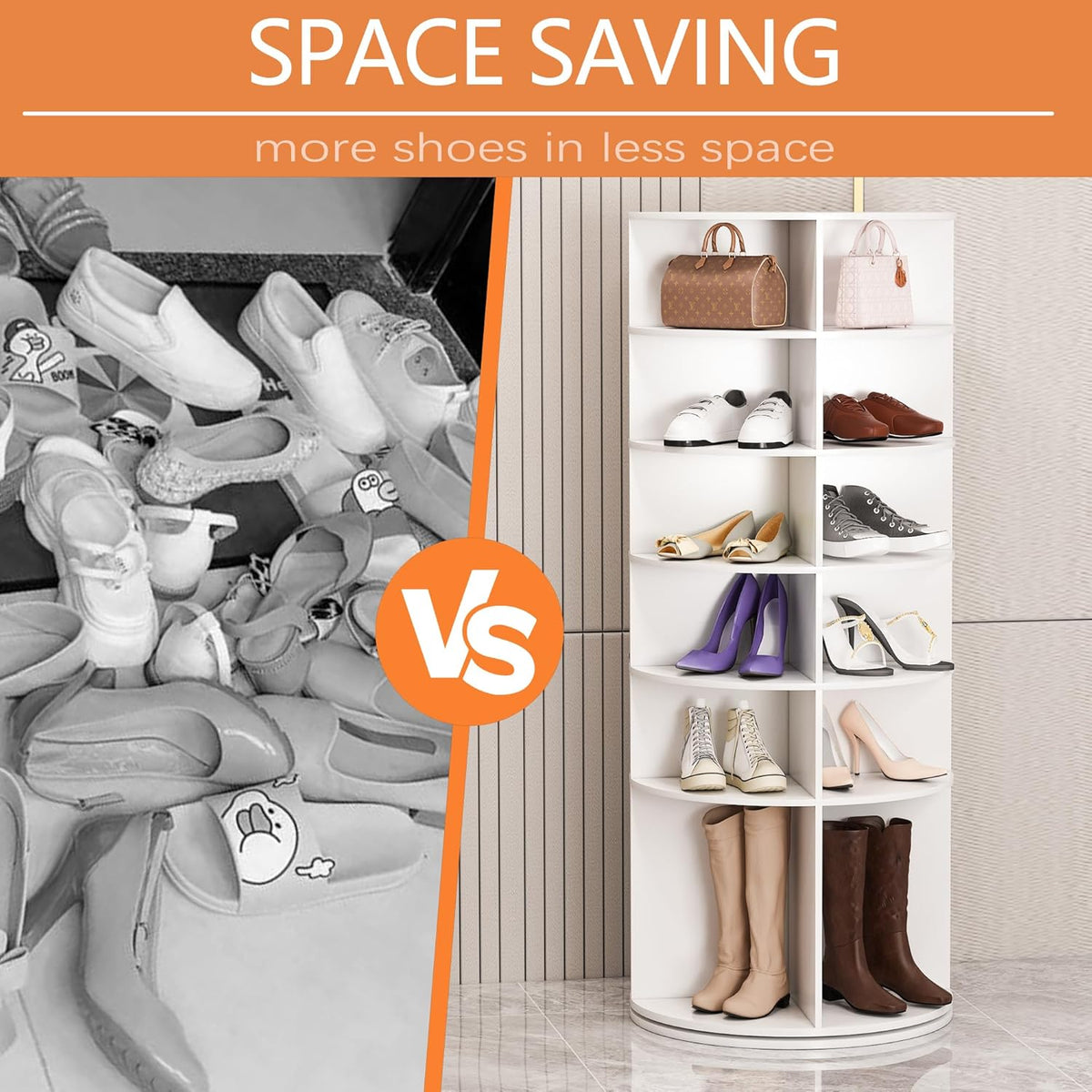 6 Tier Rotating Shoe Rack D68685