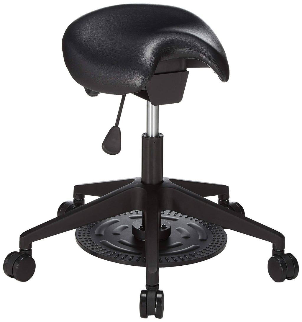 Saddle Swivel Stool with Plastic and Vinyl E568