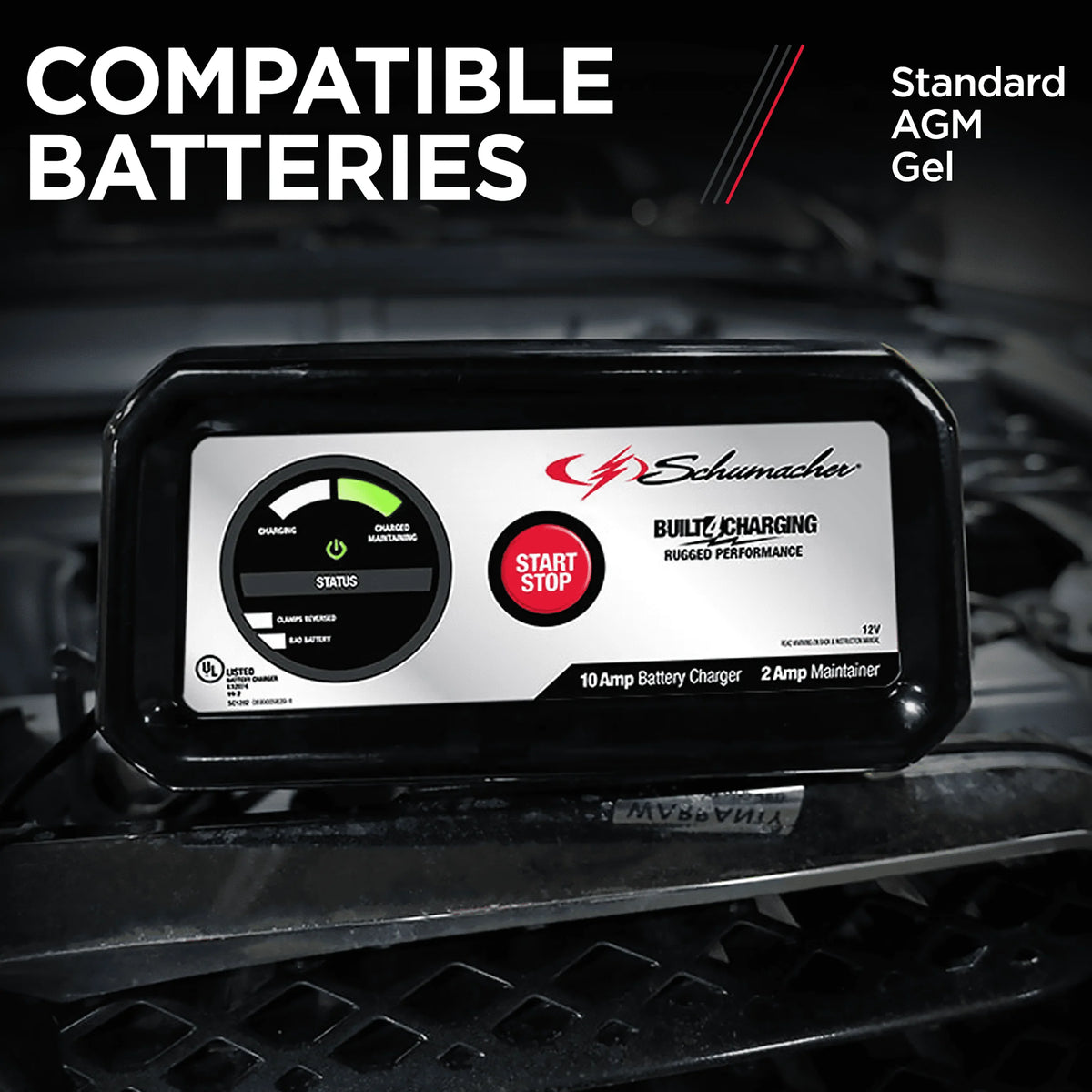 10-Amp 12V Automatic Battery Charger and Maintainer Z6224