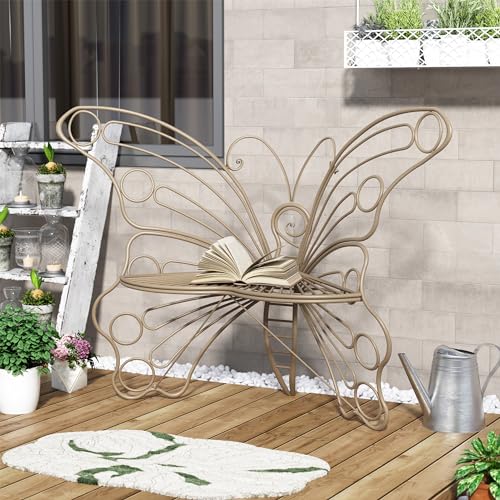 50 Inches Outdoor Bench with Iron Metal Frame K508