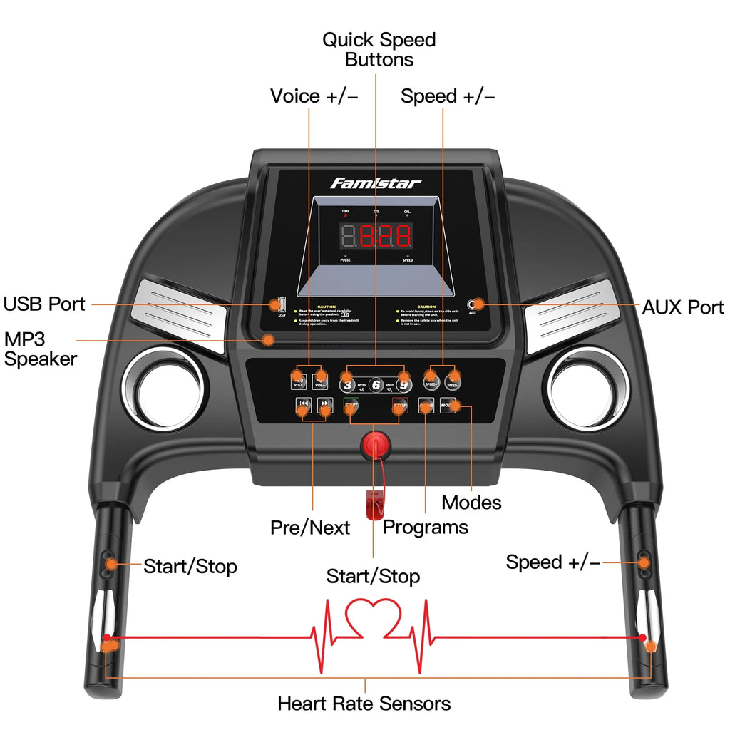 4.5HP Folding Treadmill with 15% Auto Incline C592474