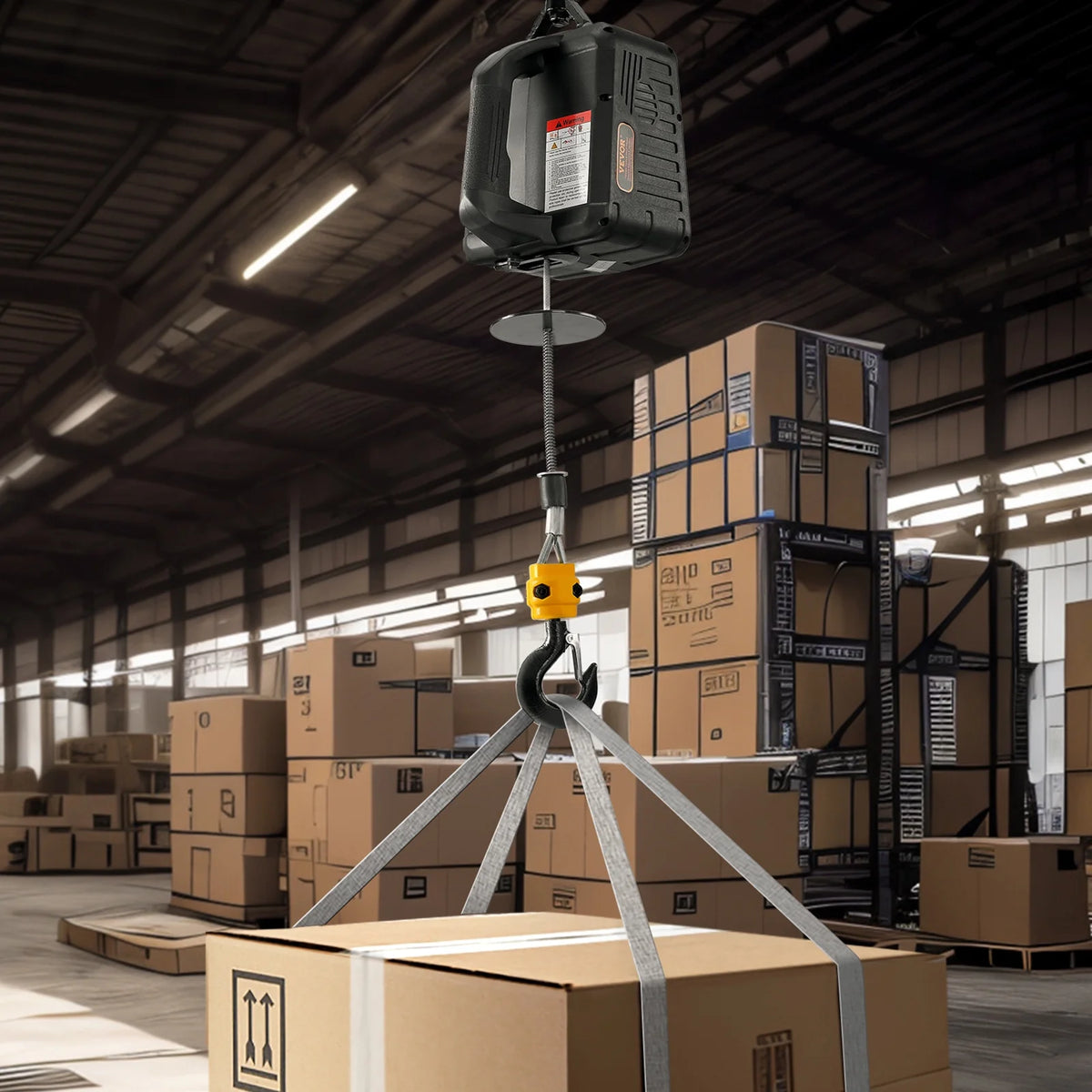 Portable Electric Hoist Power Winch 1100lbs J9079