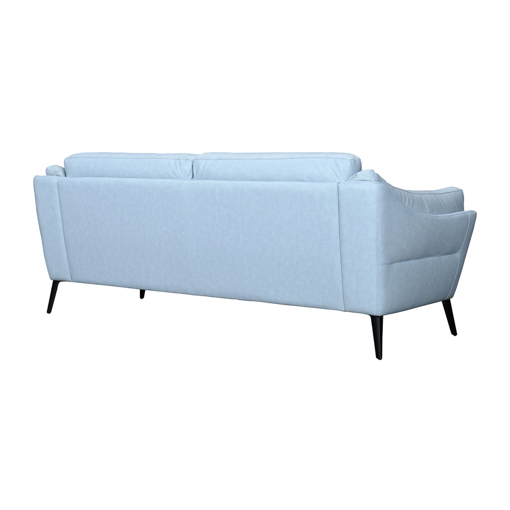 Sky Blue Leather Sofa I75202