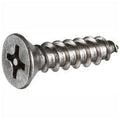 #6 x 1-1/2 x 22 Security Sheet Metal Screw, Flat Phillips Head, 18-8 Stainless Steel, Pkg of Y91504