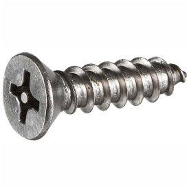 #6 x 1-1/2 x 22 Security Sheet Metal Screw, Flat Phillips Head, 18-8 Stainless Steel, Pkg of Y91504