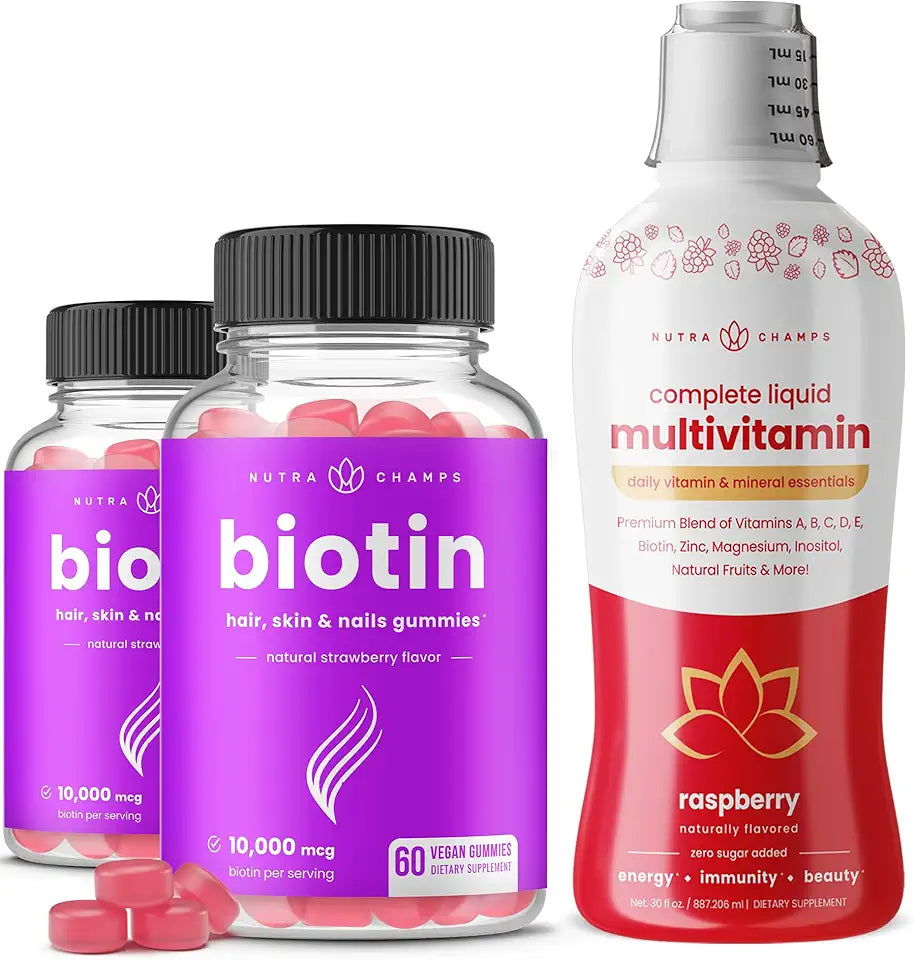 Biotin Gummies and Liquid Multivitamins Y3542