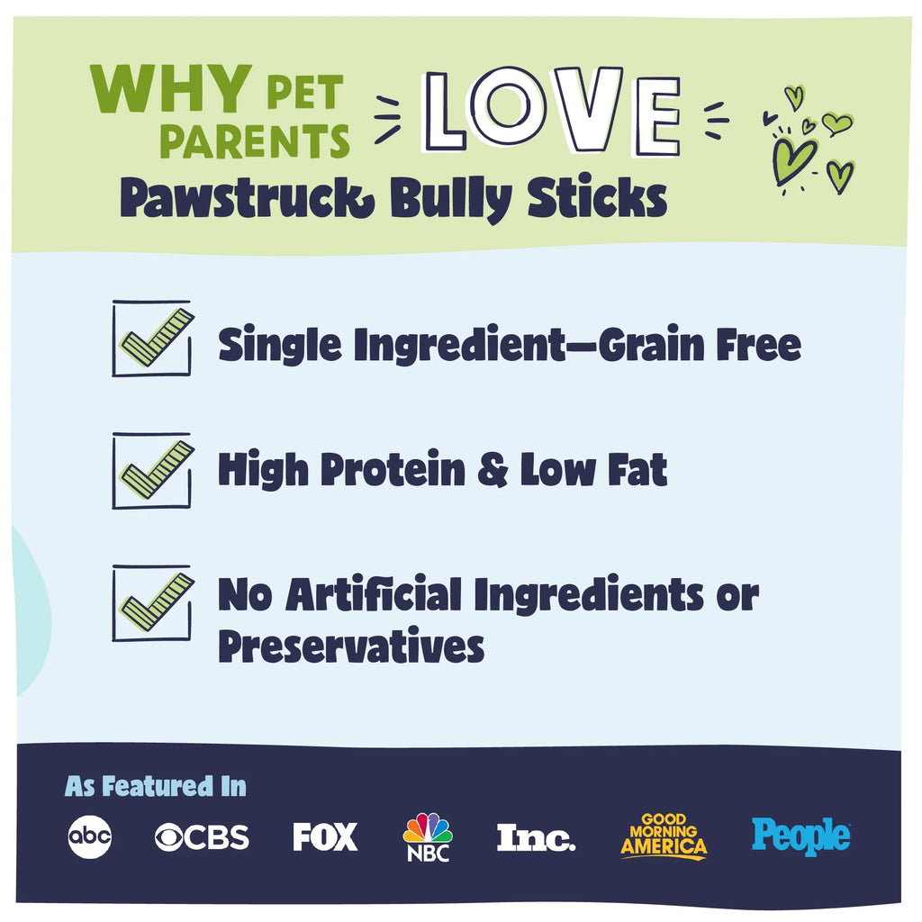 Natural 5-8" Beef Bully Sticks, 8 oz. Bag O228