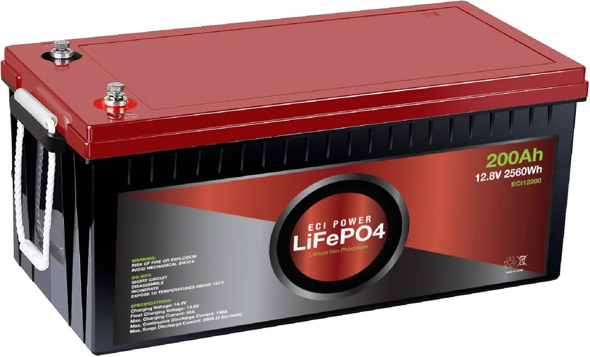 12V 200Ah Lithium LiFePO4 Deep Cycle Rechargeable Battery L502