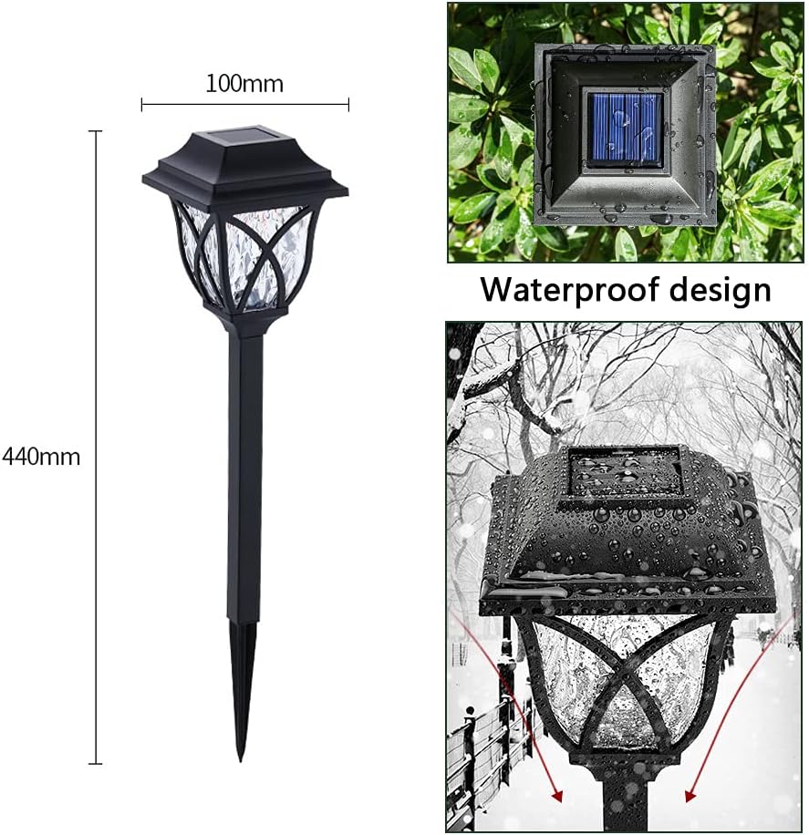 6PC Warm White Solar Outdoor Lights D2205