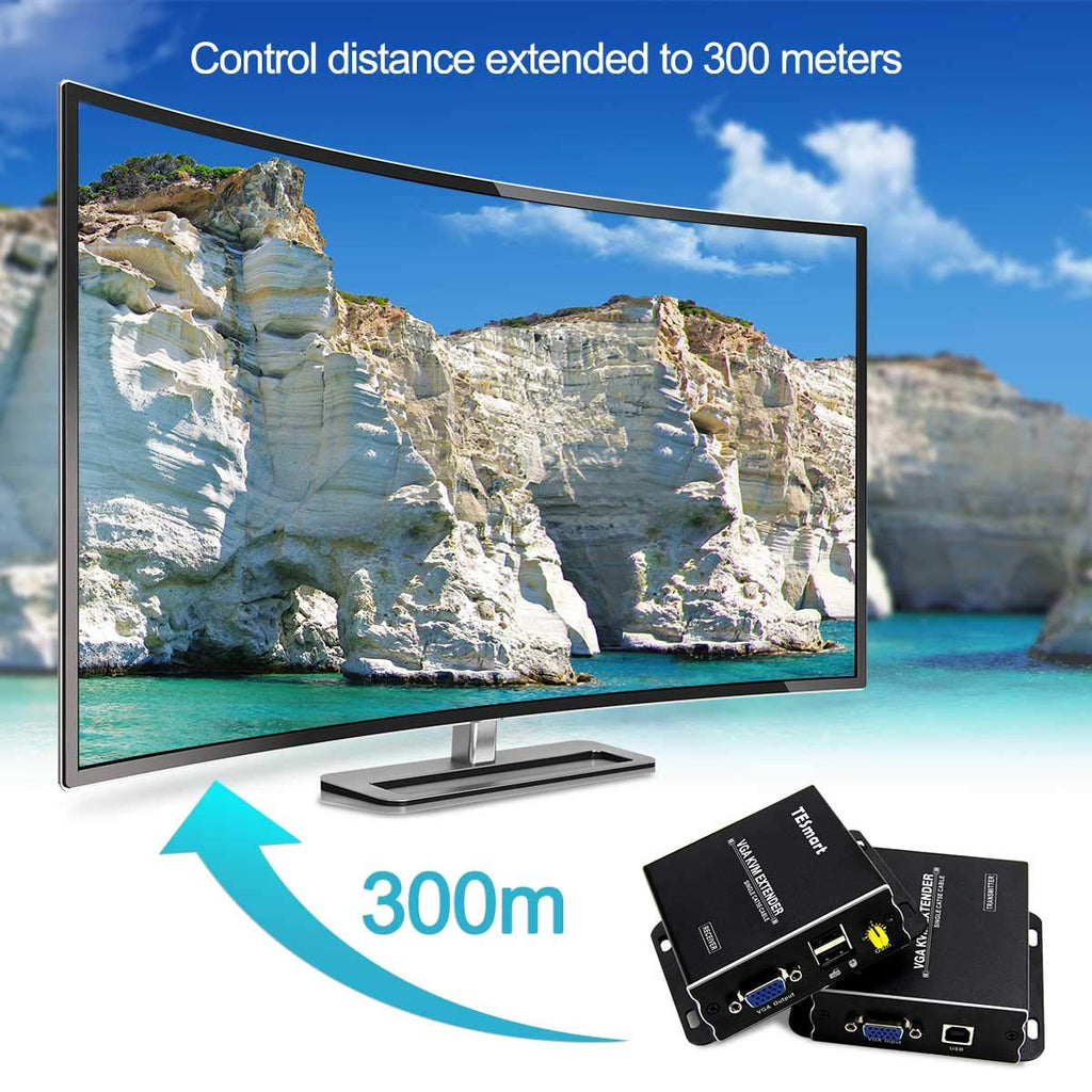1080P 60Hz USB VGA KVM Extender Over Cat5e Cat6 Ethernet Cable M68534