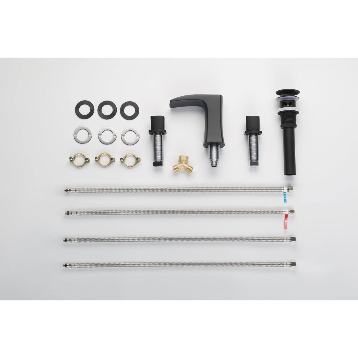 Matte Black Bathroom Sink Faucet Set W531042