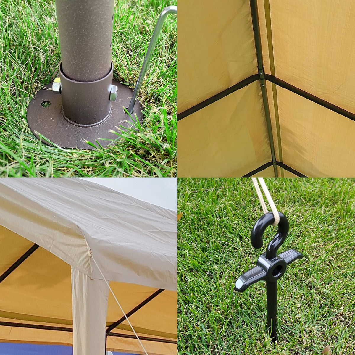 10x20ft Heavy Duty Carport with Sidewalls and Doors V192777