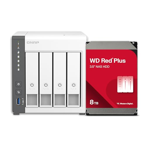 4 Bay NAS with 12TB Storage Capacity, Preconfigured RAID 5 Drives, 2.5GbE Ports P229098