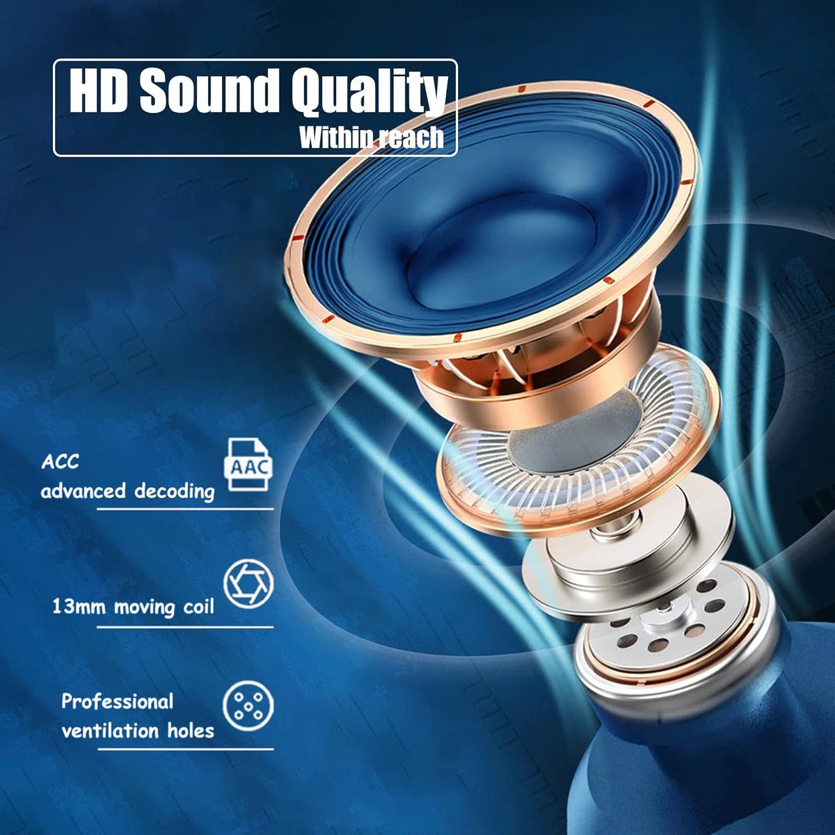Bluetooth Wireless Headphones with Mic D14418