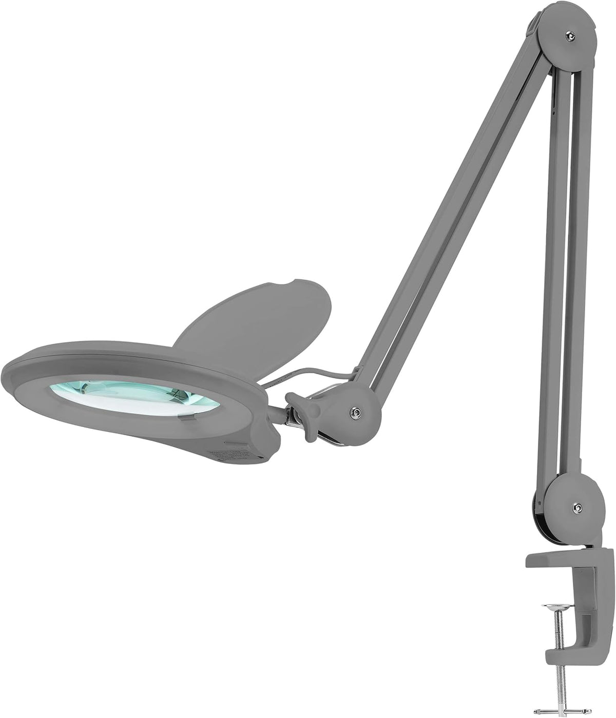 1,200 Lumens Super LED Magnifying Lamp with Clamp, 5 Diopter, Dimmable, Black Z46176