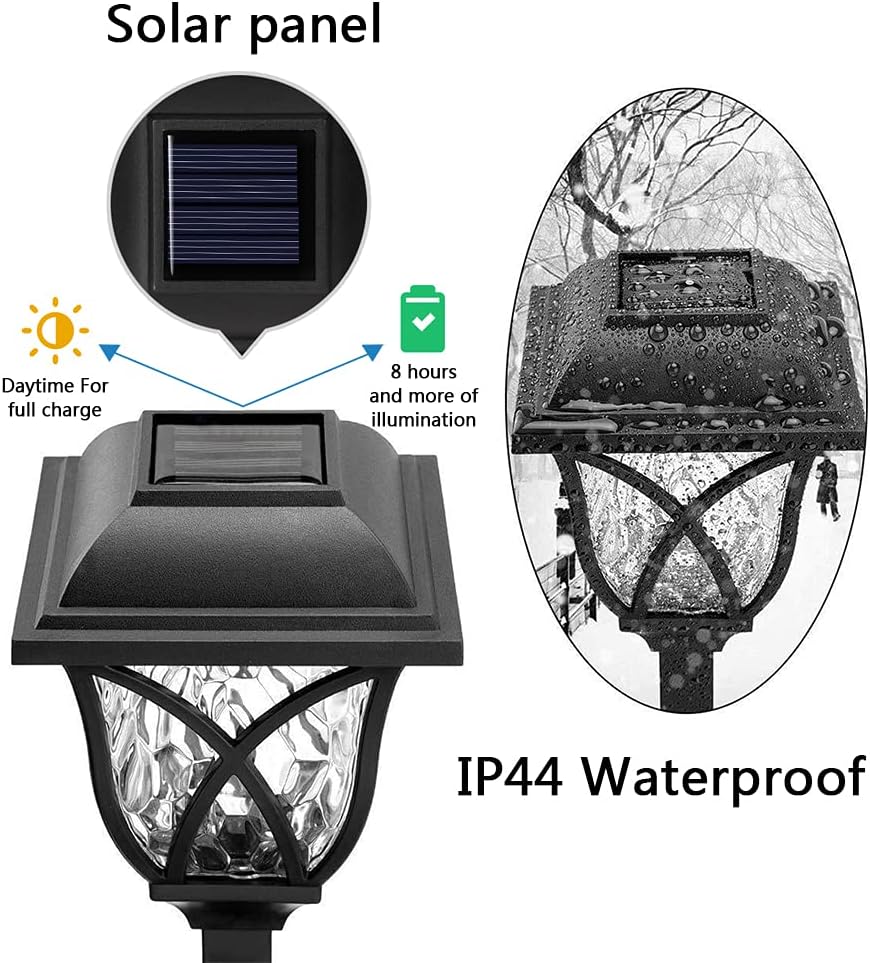 6PC Warm White Solar Outdoor Lights D2205