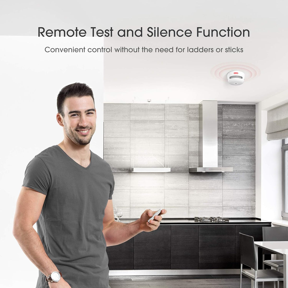 Remote Controller for Wireless Smoke & Carbon Monoxide Detector Alarms L966