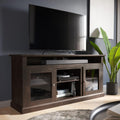60 Inch Electric Fireplace TV Stand with Open Storage Shelves & Cabinets D1583