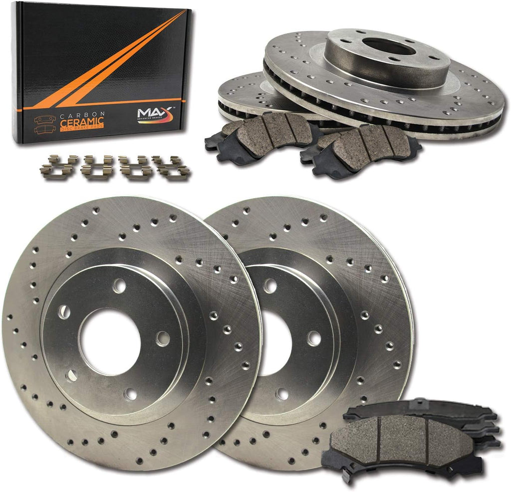 Front and Rear Brake Rotors with Carbon Ceramic Pads W54983
