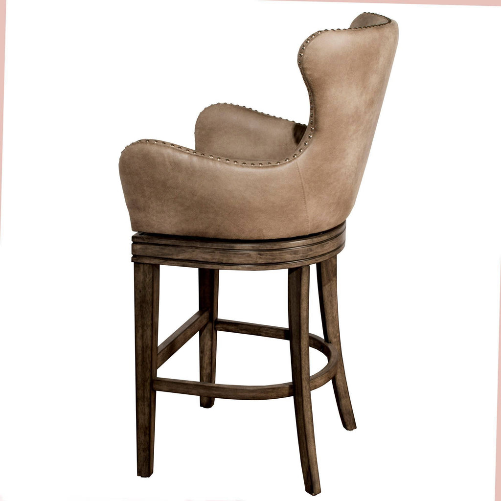 Rustic Gray Swivel Counter Stool Q710