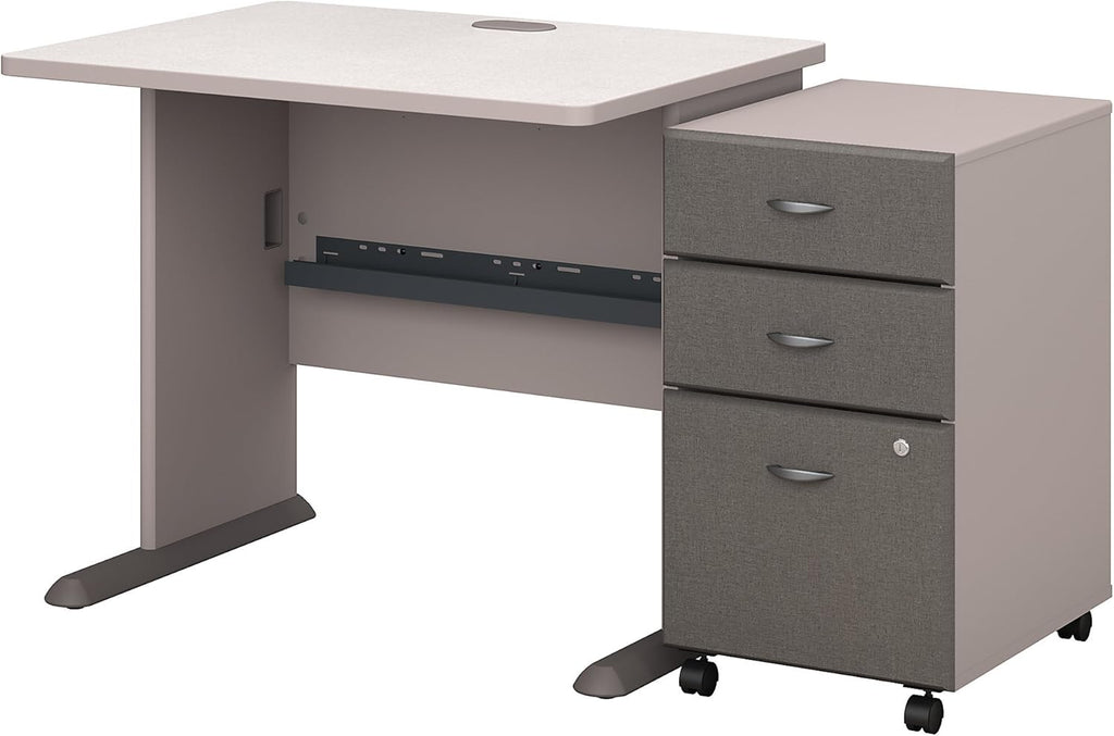 36W Desk with Mobile File Cabinet L327