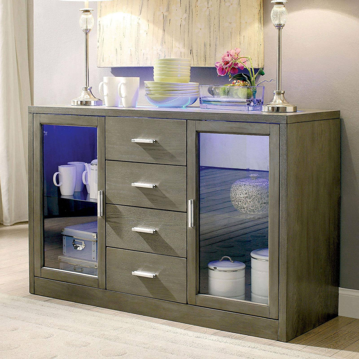 Gray Counter Height Table U485316
