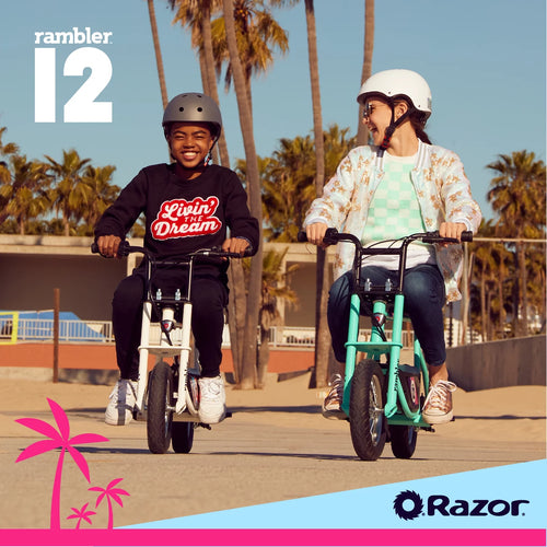 12 Seated Electric Scooter, White, 12" Air-Filled Tires H118722