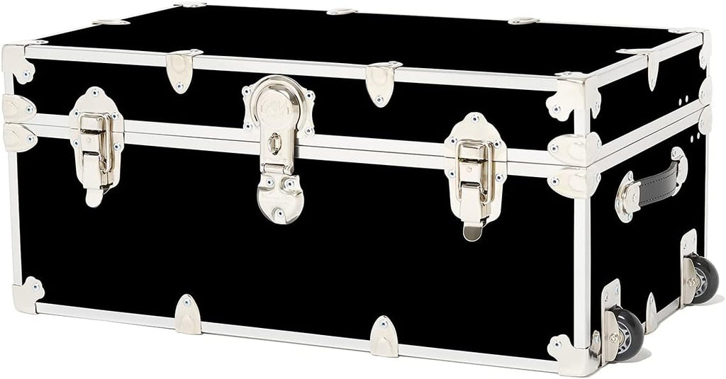 Large Black Storage Trunk with Wheels X78697