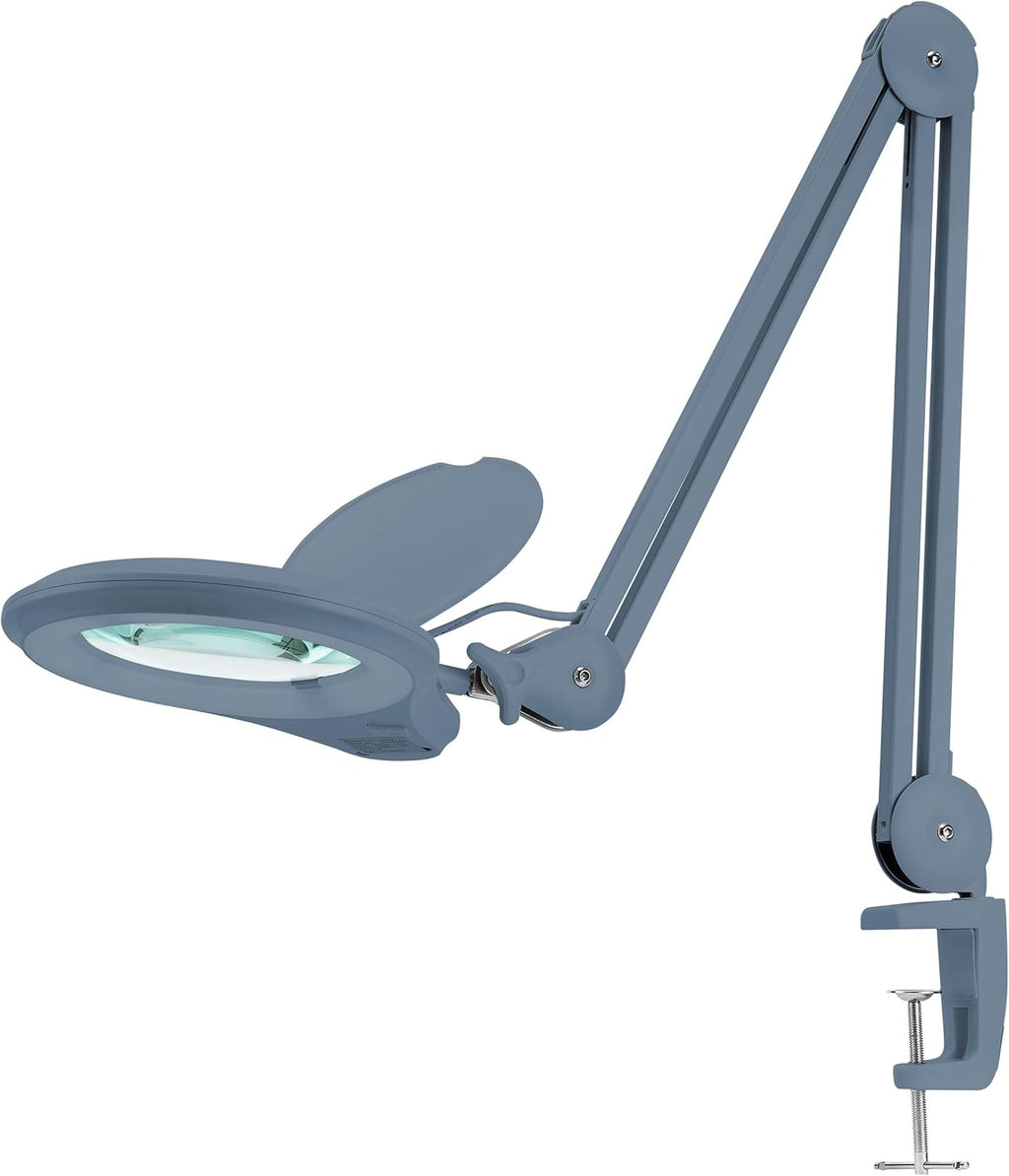 1,200 Lumens Super LED Magnifying Lamp with Clamp, 5 Diopter, Dimmable, Black Z46176