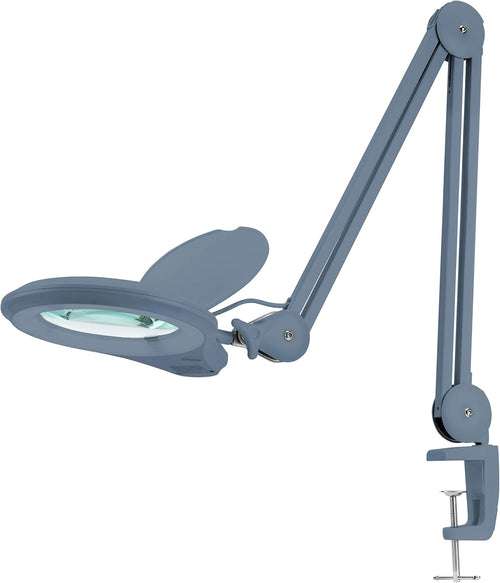 1,200 Lumens Super LED Magnifying Lamp with Clamp, 5 Diopter, Dimmable, Black Z46176