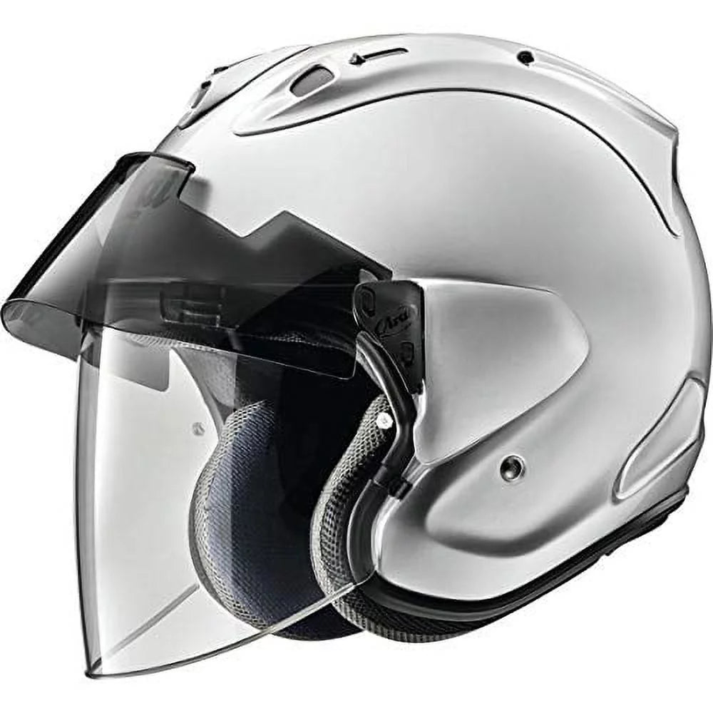 Aluminum Silver Open Face Motorcycle Helmet XXL O5233