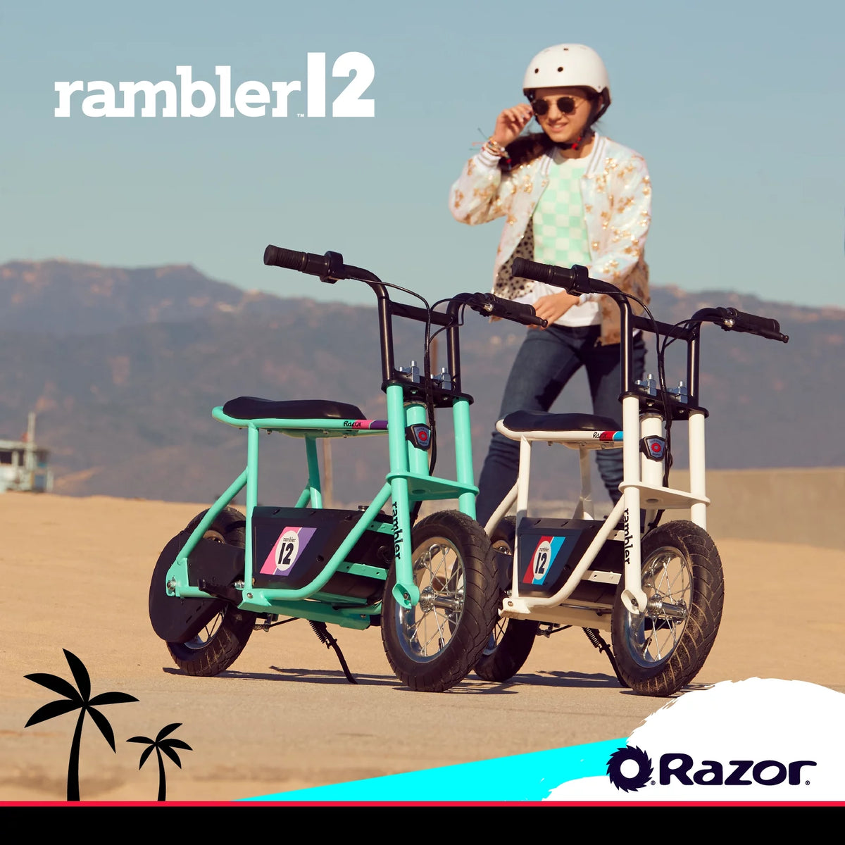 12 Seated Electric Scooter, White, 12" Air-Filled Tires H118722