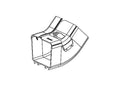 Black ABS Plastic Cable Raceway Angled Fitting C69600