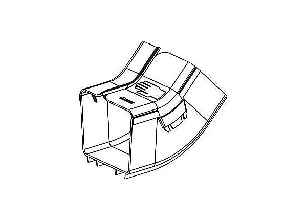 Black ABS Plastic Cable Raceway Angled Fitting C69600
