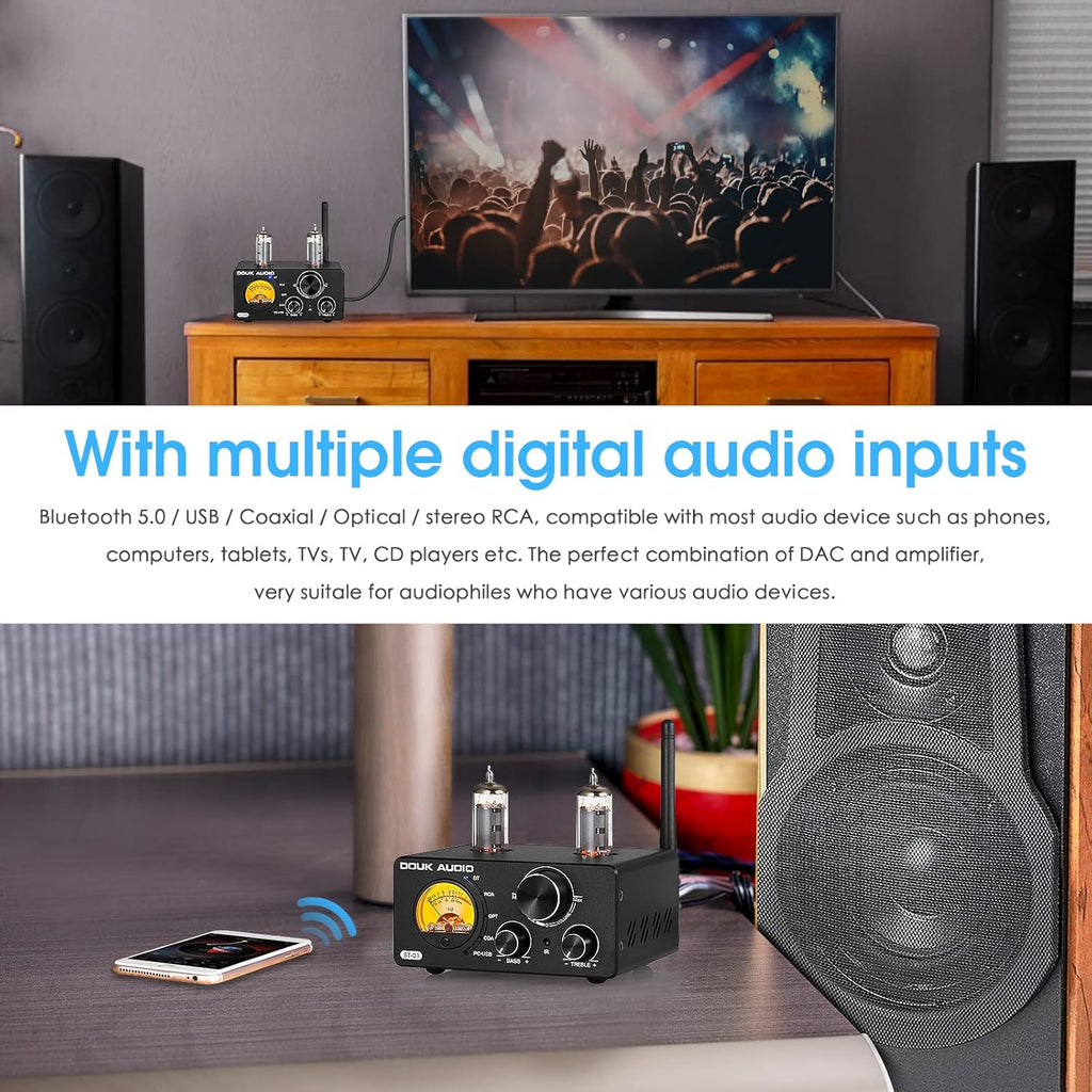200W Bluetooth 5.0 Vacuum Tube Amplifier J543