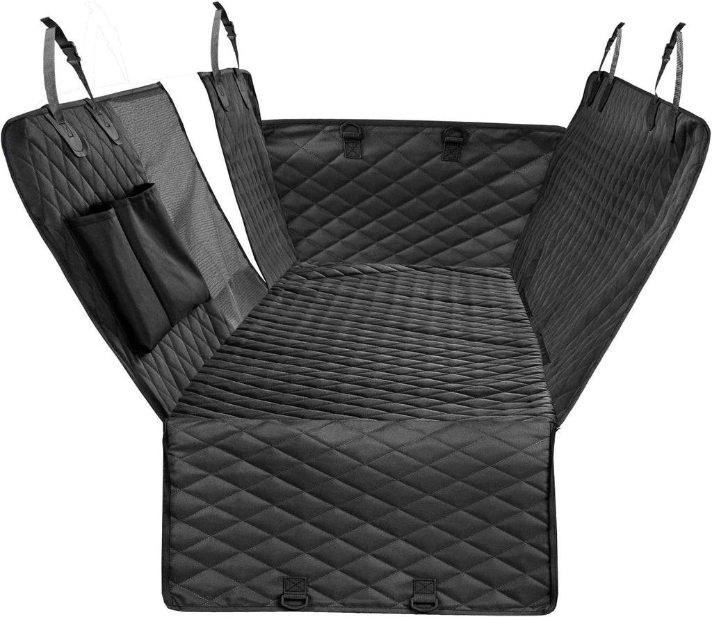 Waterproof Nonslip Dog Car Seat Cover with Mesh Window, Black, Pack of 2 Y295