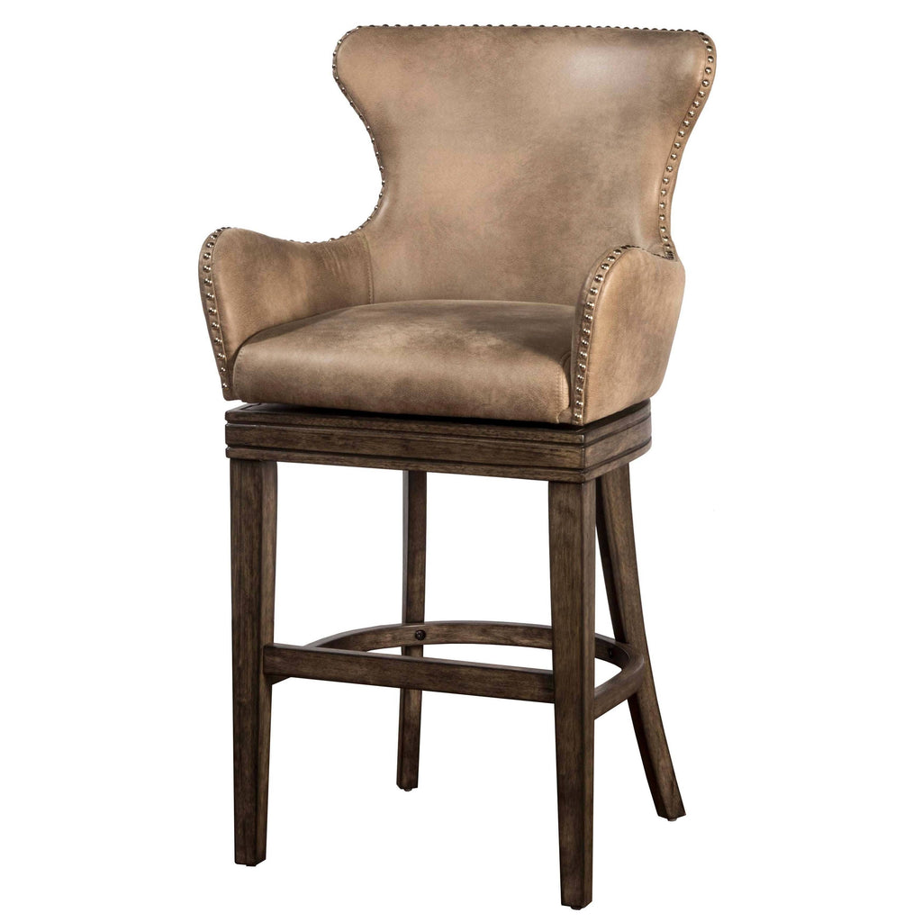Rustic Gray Swivel Counter Stool Q710